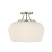 Savoy House 6-6035-3-SN Three Light Semi-Flush Mount, Satin Nickel