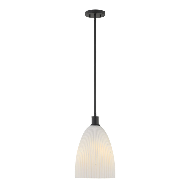 Savoy House 7-1244-1-89 One Light Pendant, Matte Black