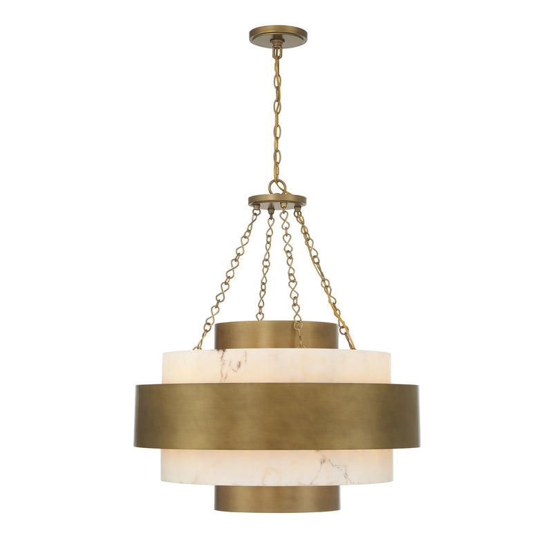 Savoy House 7-3091-6-339 Six Light Pendant, Antique Patina