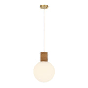 Savoy House 7-4082-1-322 One Light Pendant, Warm Brass