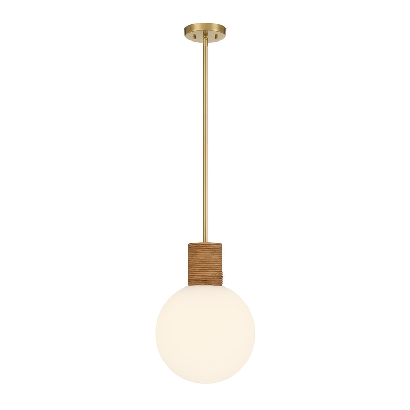 Savoy House 7-4082-1-322 One Light Pendant, Warm Brass