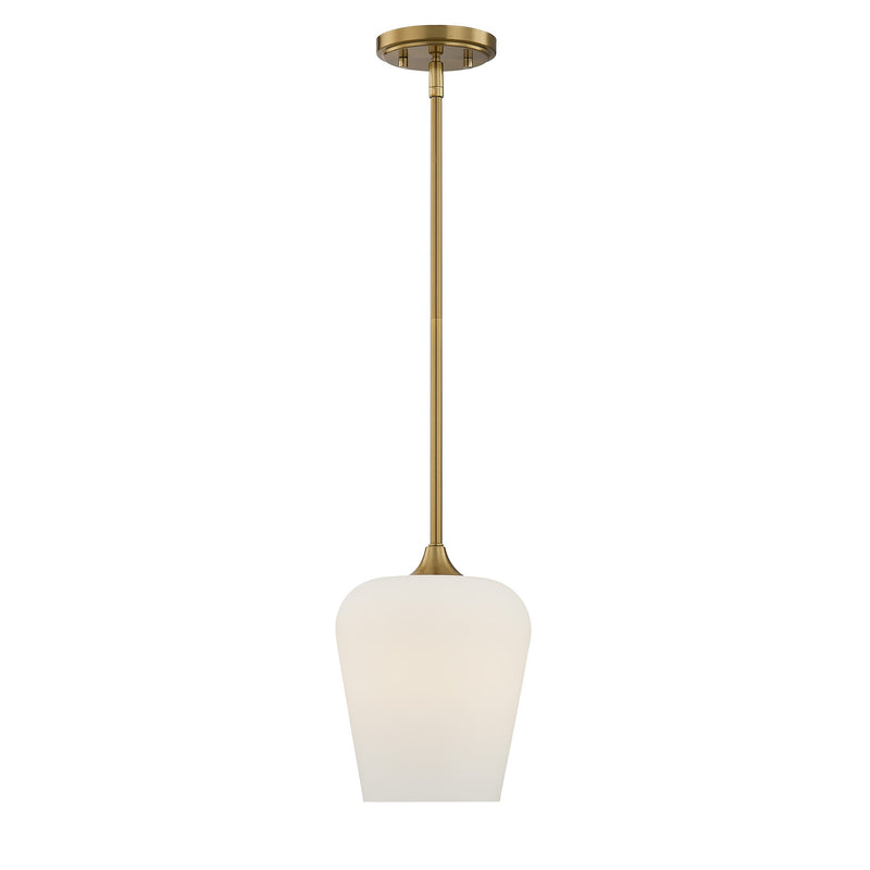 Savoy House 7-6036-1-322 One Light Pendant, Warm Brass