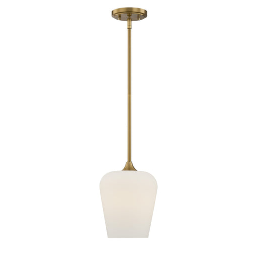 Savoy House 7-6036-1-322 One Light Pendant, Warm Brass