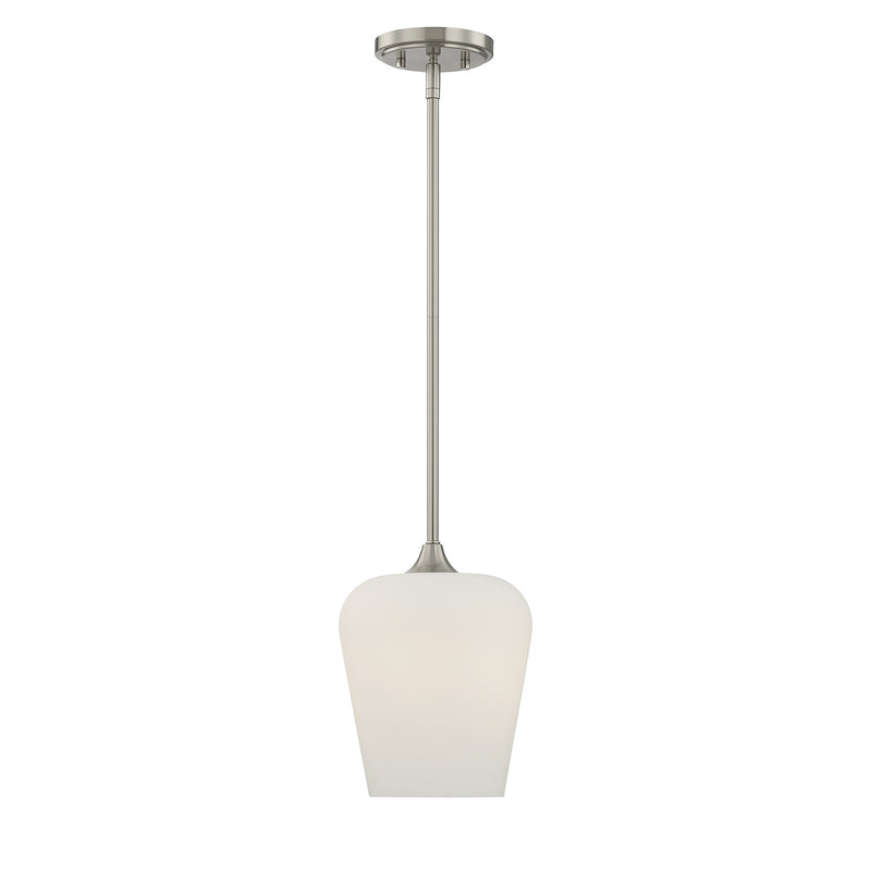 Savoy House 7-6036-1-SN One Light Pendant, Satin Nickel