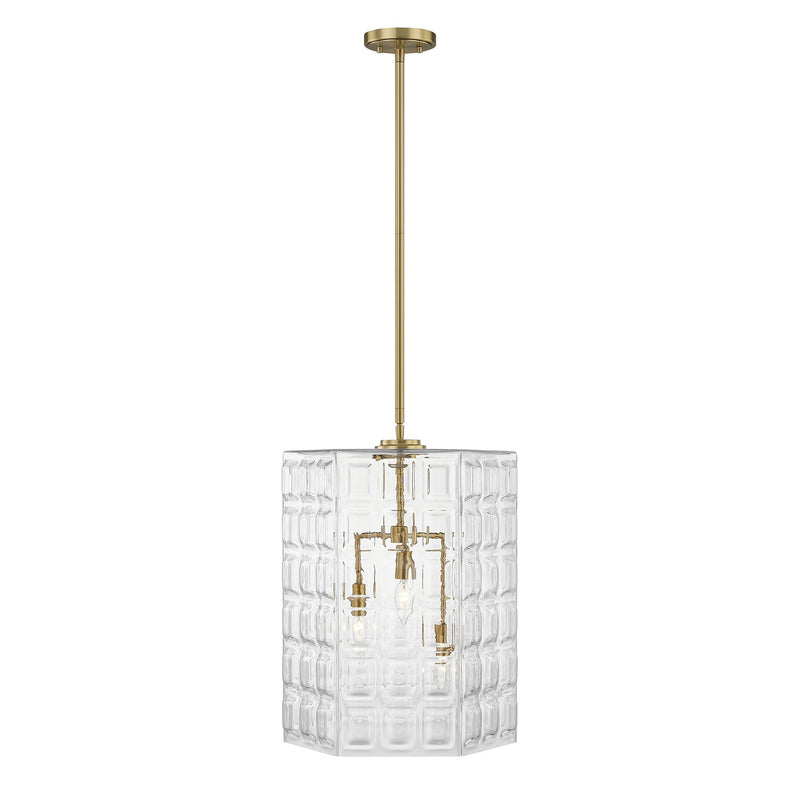 Savoy House 7-6209-3-322 Three Light Pendant, Warm Brass
