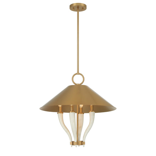 Savoy House 7-6308-4-322 Four Light Pendant, Warm Brass