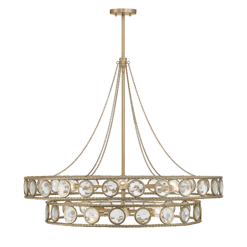 Savoy House 7-9381-12-338 12 Light Pendant, Opulent Gold