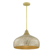Savoy House 7-9877-1-336 One Light Pendant, Ivory/Gold Shell