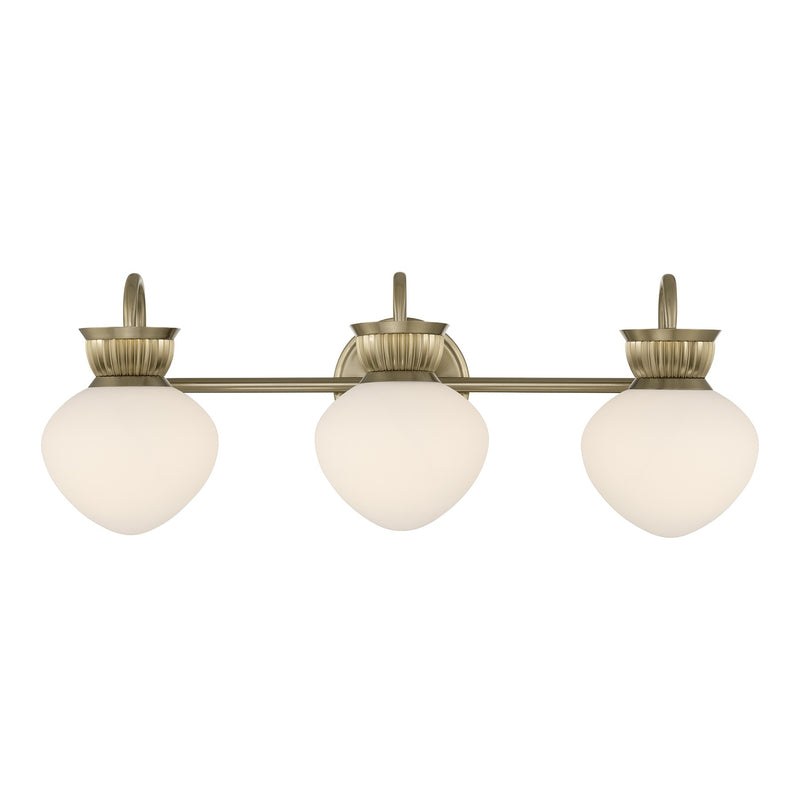 Savoy House 8-1028-3-127 Three Light Bathroom Vanity, Noble Brass