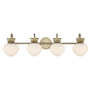 Savoy House 8-1028-4-127 Four Light Bathroom Vanity, Noble Brass