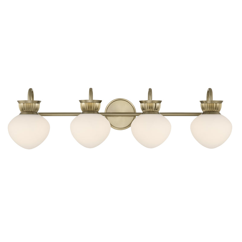 Savoy House 8-1028-4-127 Four Light Bathroom Vanity, Noble Brass