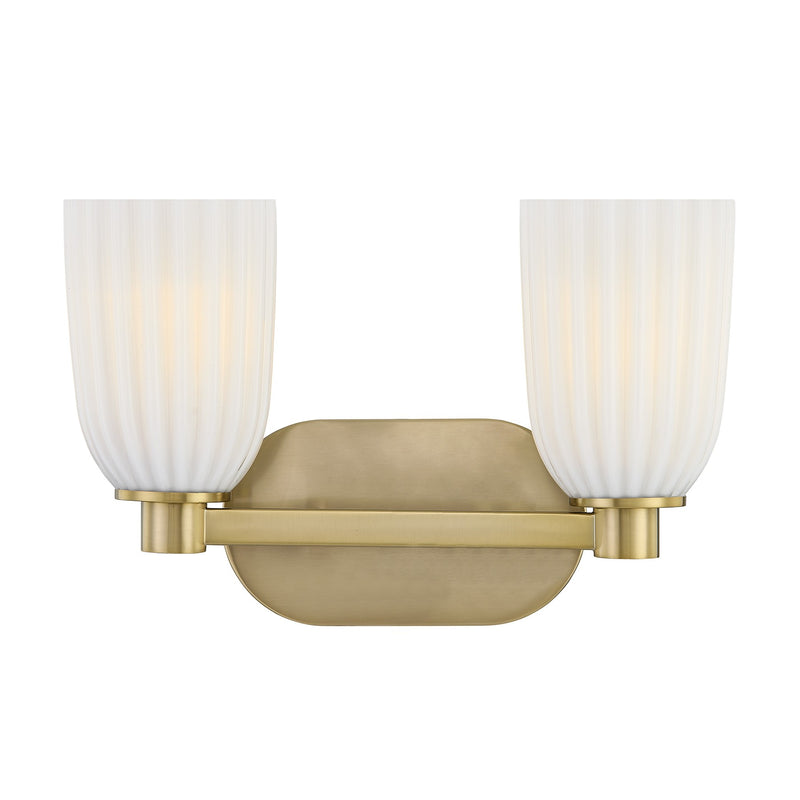 Savoy House 8-1245-2-127 Two Light Bathroom Vanity, Noble Brass