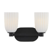Savoy House 8-1245-2-BK Two Light Bathroom Vanity, Matte Black