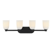 Savoy House 8-1245-4-BK Four Light Bathroom Vanity, Matte Black