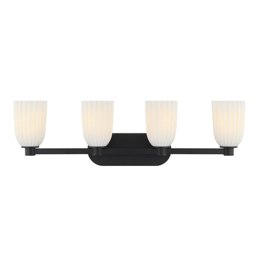 Savoy House 8-1245-4-BK Four Light Bathroom Vanity, Matte Black