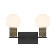 Savoy House 8-4081-2-BK Two Light Bathroom Vanity, Matte Black