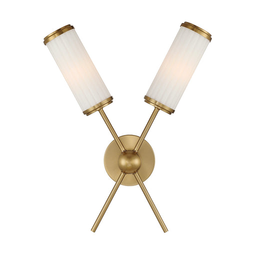 Savoy House 9-3199-2-322 Two Light Wall Sconce, Warm Brass