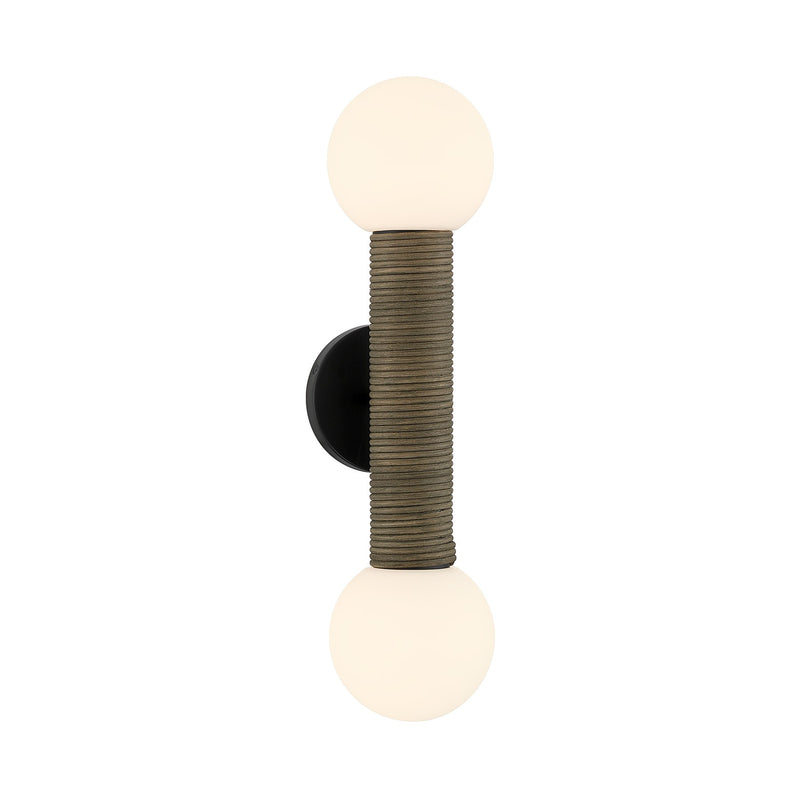 Savoy House 9-4081-2-BK Two Light Wall Sconce, Matte Black
