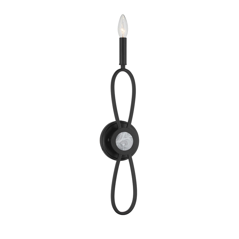 Savoy House 9-4100-1-89 One Light Wall Sconce, Matte Black