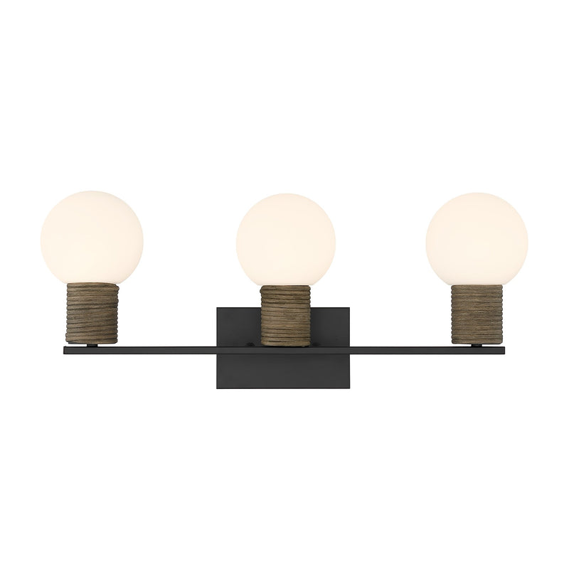 Savoy House 8-4081-3-BK Three Light Bathroom Vanity, Matte Black