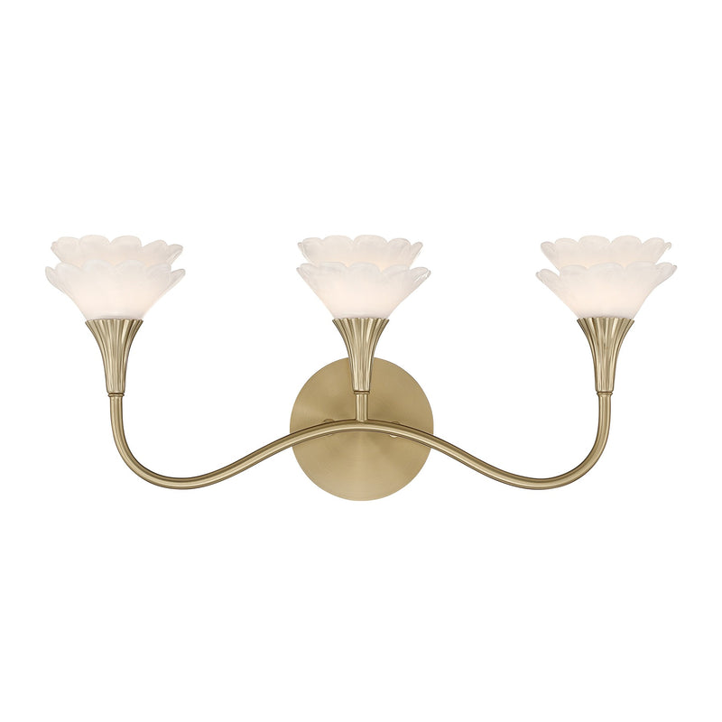 Savoy House 8-5081-3-127 Three Light Bathroom Vanity, Noble Brass