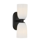 Savoy House 9-1245-2-BK Two Light Wall Sconce, Matte Black