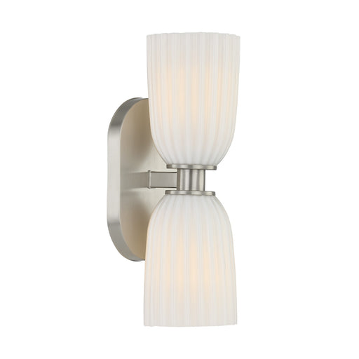 Savoy House 9-1245-2-SN Two Light Wall Sconce, Satin Nickel