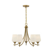 Savoy House 1-6032-5-322 Five Light Chandelier, Warm Brass