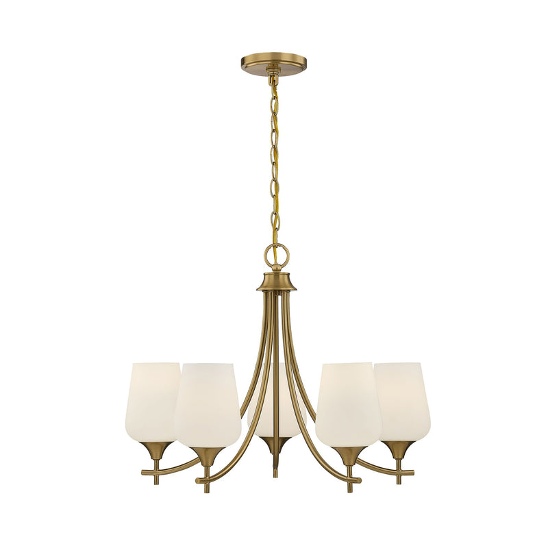 Savoy House 1-6032-5-322 Five Light Chandelier, Warm Brass
