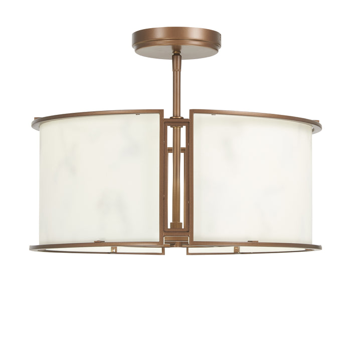 Minka-Lavery 1679-755 Buchanan Four Light Semi Flush Mount, Hellenic Bronze Main Image.jpg