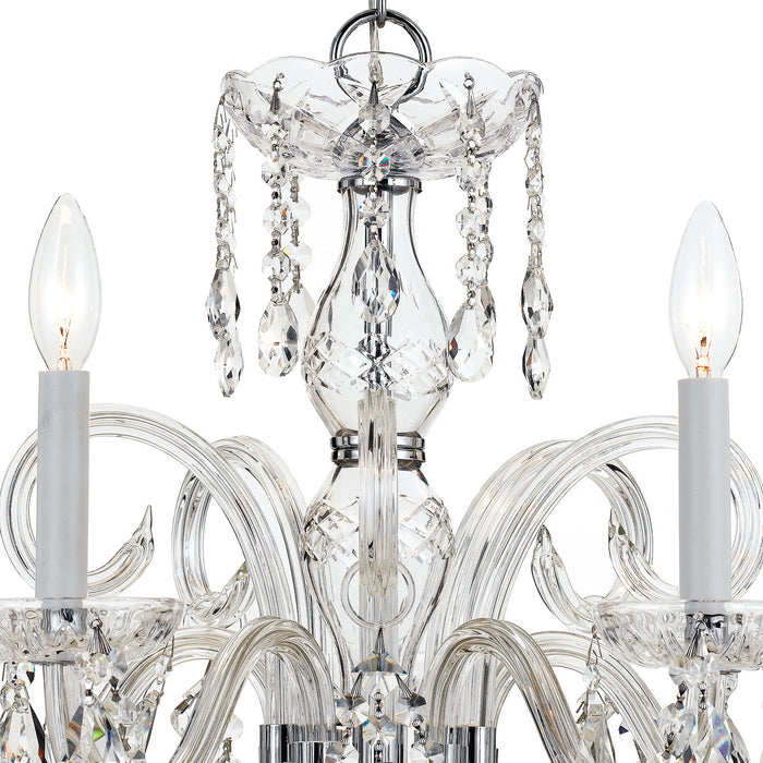 Crystorama 1005-CH-CL-MWP Traditional Crystal Five Light Chandelier Polished Chrome Alternate Image 2.jpg