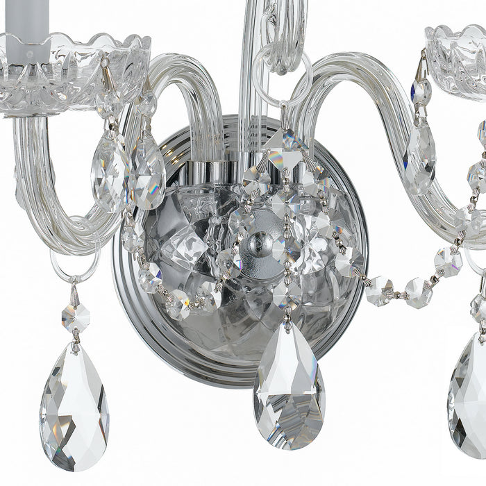 Crystorama 1032-CH-CL-SAQ Traditional Crystal Two Light Wall Sconce Polished Chrome Alternate Image 2.jpg
