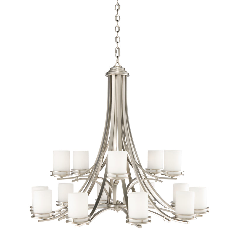 Kichler 1675NI 15 Light Chandelier, Brushed Nickel
