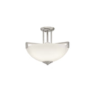 Kichler 3797NI Three Light Pendant/Semi Flush, Brushed Nickel