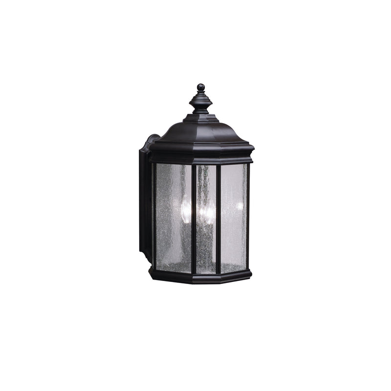 Kichler 9030BK Three Light Outdoor Wall Mount, Black