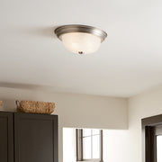 Kichler 8109NI Two Light Flush Mount, Brushed Nickel (4)