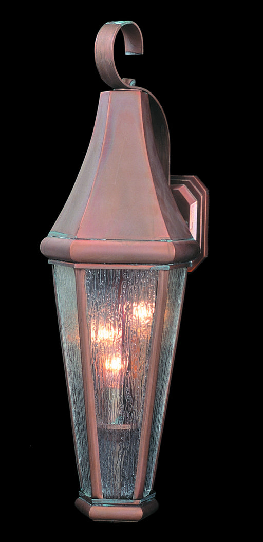 Framburg 8920 RC Le Havre Three Light Exterior Wall Mount, Raw Copper Main Image.jpg