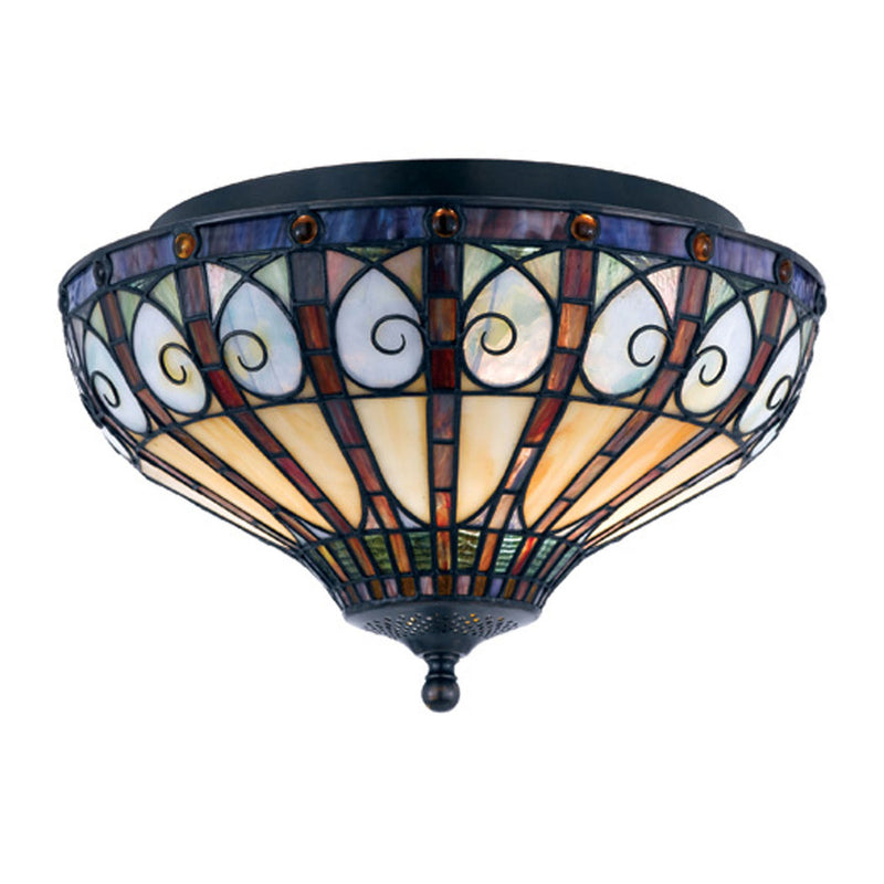 Quoizel TFAV1714VB Ava Two Light Flush Mount, Vintage Bronze Main Image.jpg