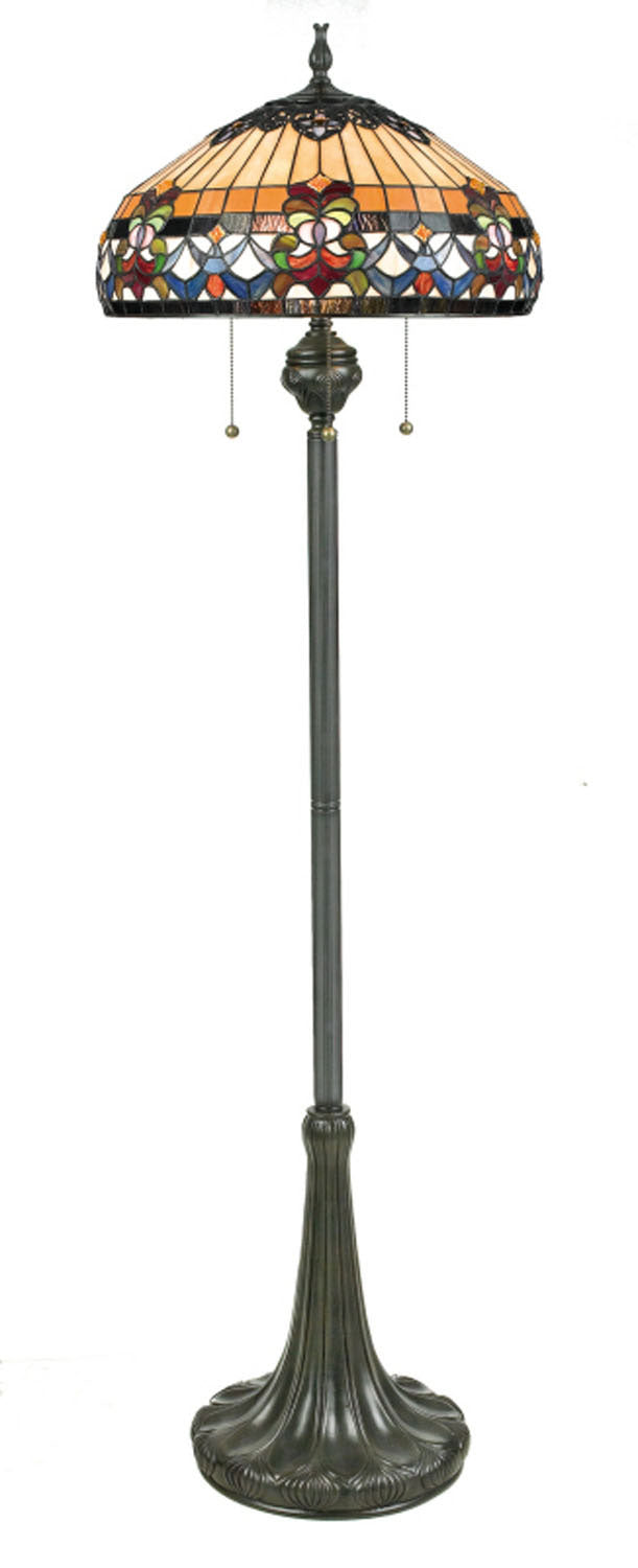 Quoizel TFBF9362VB Belle Fleur Three Light Floor Lamp, Vintage Bronze Main Image.jpg