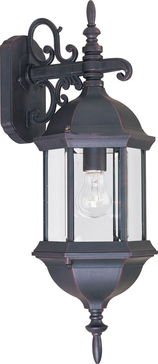 Maxim 1072CLEB Builder Cast One Light Outdoor Wall Lantern, Empire Bronze Main Image.jpg