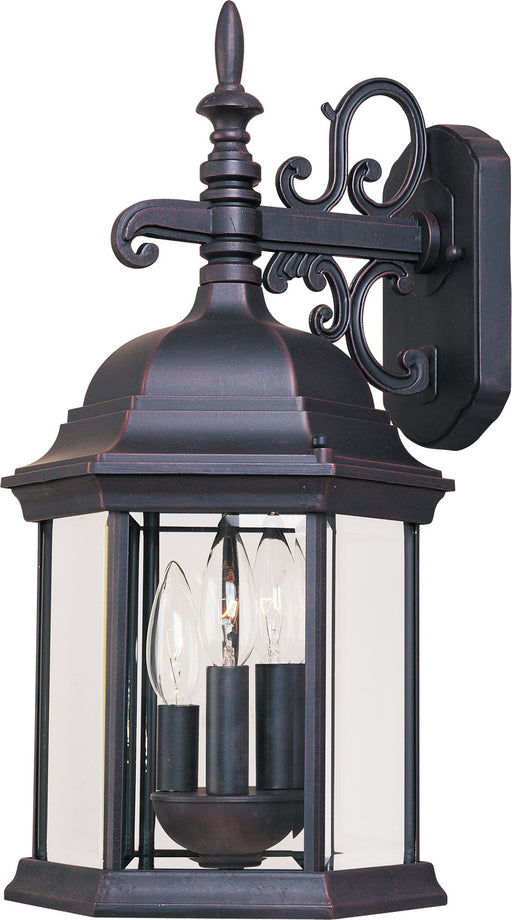 Maxim 1073CLEB Builder Cast Three Light Outdoor Wall Lantern, Empire Bronze Alternate Image.jpg