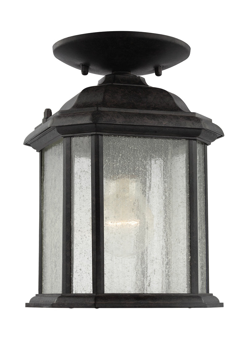 Generation Lighting 60029-746 Kent One Light Outdoor Semi-Flush Convertible Pendant, Oxford Bronze Alternate Image.jpg