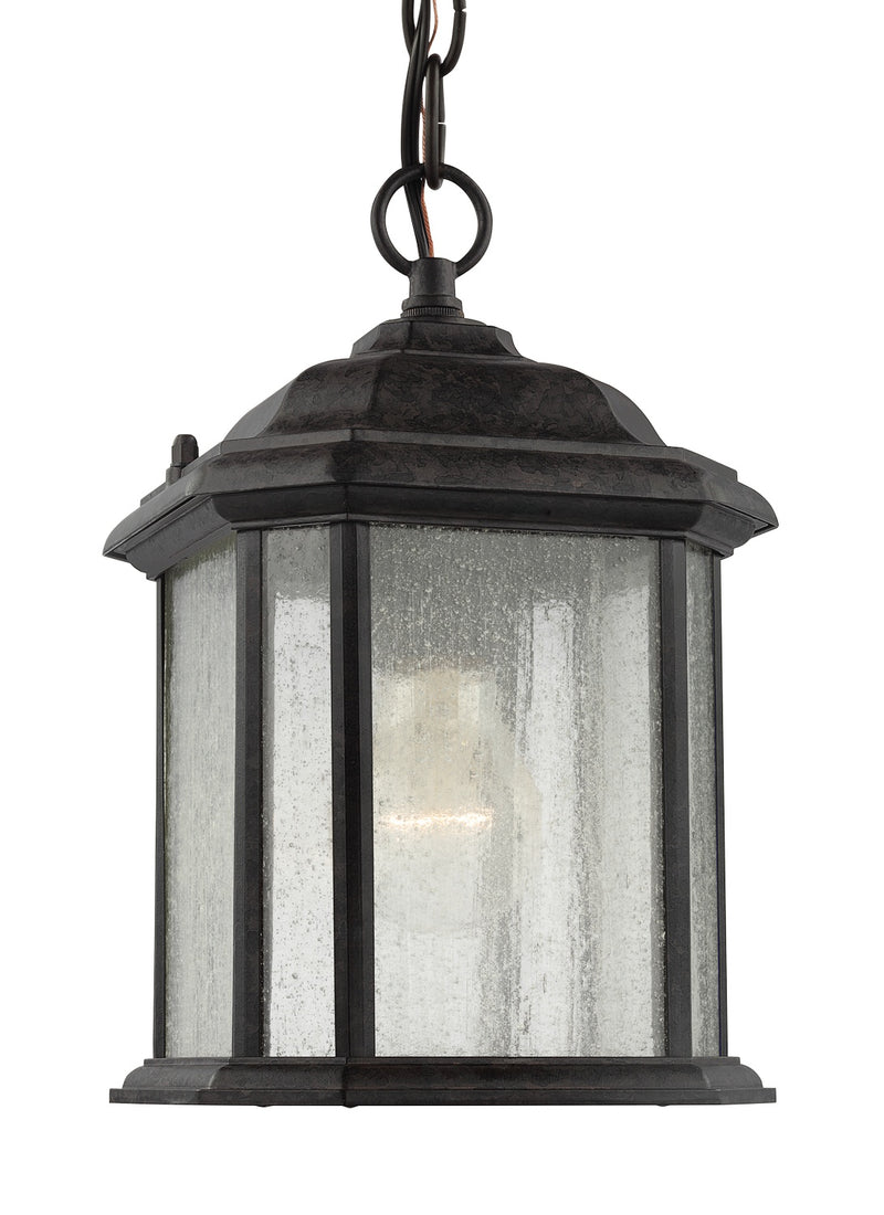 Generation Lighting 60029-746 Kent One Light Outdoor Semi-Flush Convertible Pendant, Oxford Bronze Main Image.jpg