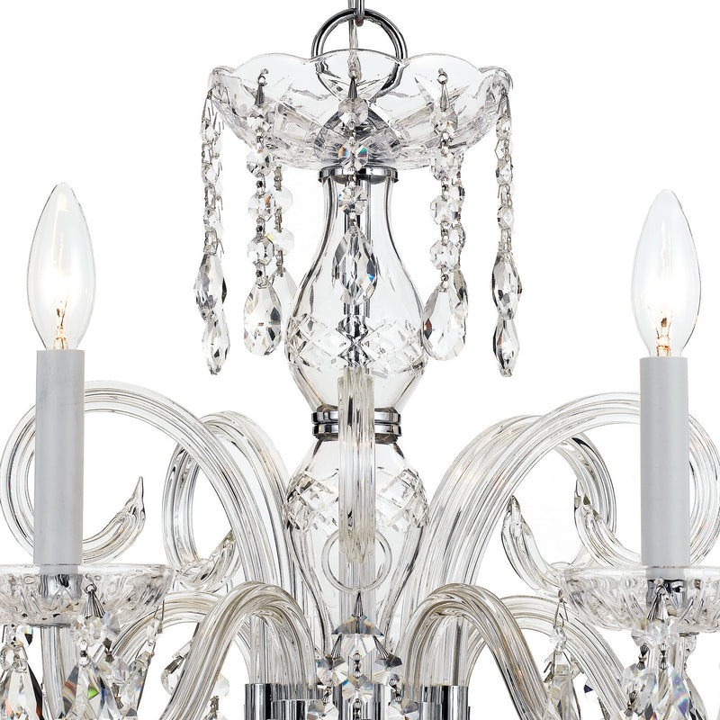 Crystorama 1005-CH-CL-S Traditional Crystal Five Light Chandelier Polished Chrome Alternate Image 2.jpg