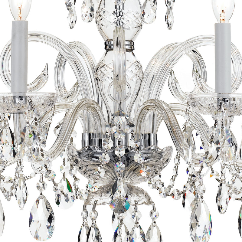 Crystorama 1005-CH-CL-S Traditional Crystal Five Light Chandelier Polished Chrome Alternate Image 4.jpg