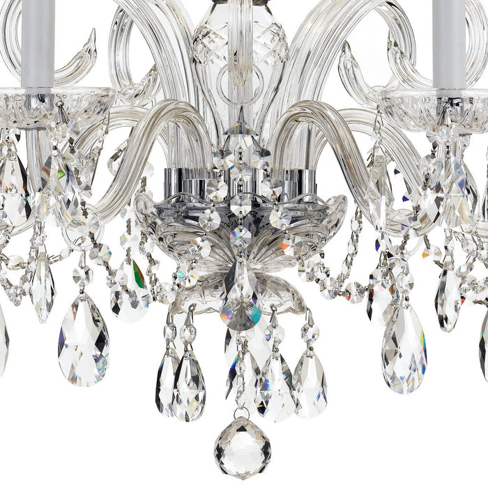 Crystorama 1005-CH-CL-SAQ Traditional Crystal Five Light Chandelier Polished Chrome Alternate Image 4.jpg