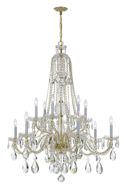 Crystorama 1112-PB-CL-S Traditional Crystal 12 Light Chandelier Polished Brass Main Image.jpg