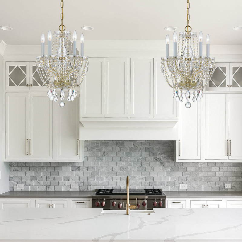 Crystorama 1129-PB-CL-MWP Traditional Crystal Five Light Mini Chandelier Polished Brass Alternate Image 2.jpg