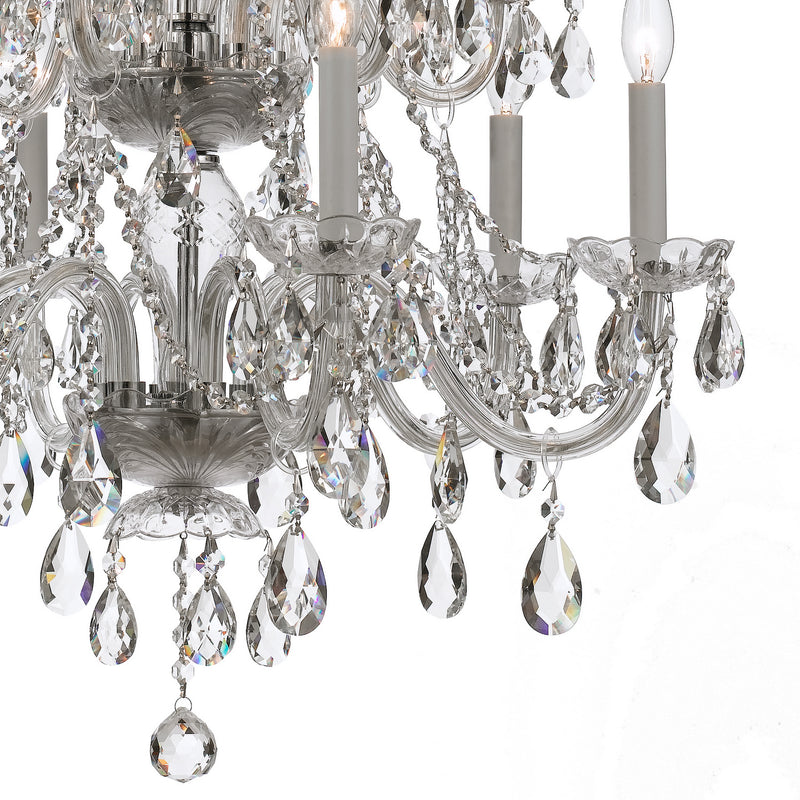 Crystorama 1137-CH-CL-S Traditional Crystal 12 Light Chandelier Polished Chrome Alternate Image 2.jpg