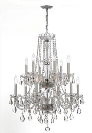 Crystorama 1137-CH-CL-SAQ Traditional Crystal 12 Light Chandelier Polished Chrome Main Image.jpg